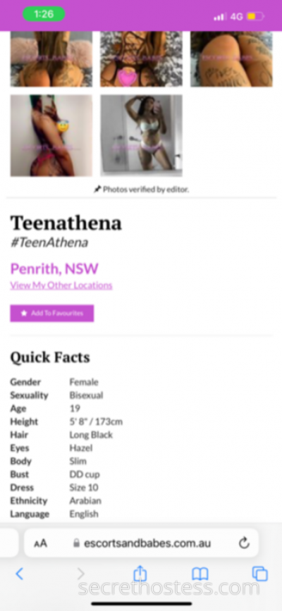 Athena 19Yrs Old Escort Sydney Image - 4