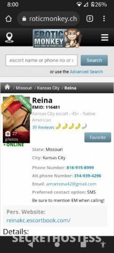 Reina 49Yrs Old Escort Kansas City MO Image - 0