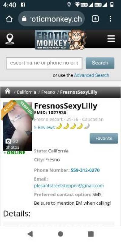 35Yrs Old Escort Fresno CA Image - 0