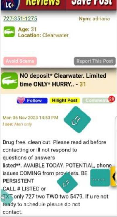NO deposit* Clearwater. Limited time ONLY* HURRY.. NEW # 727 in Tampa FL