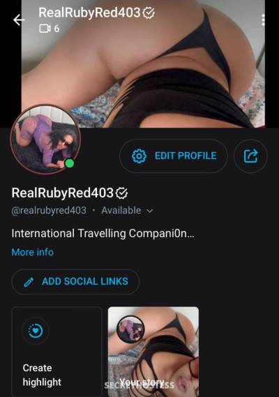 REAL RUBY RED 31Yrs Old Escort Calgary Image - 2