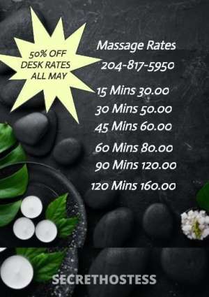 30 year old Escort in Winnipeg Relaxation Massage Appointments Recommended, Walk-ins 
