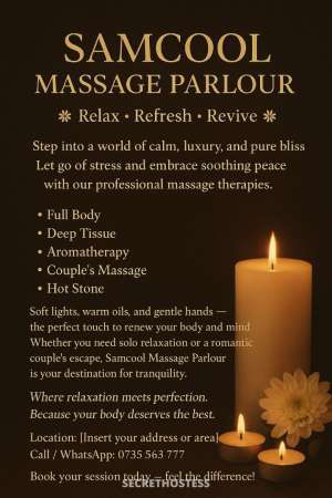 31 year old Escort in Kisumu Samcool Massage Parlour, Male escort