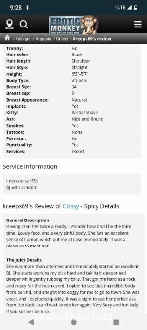 Extreme full service 30 year old Escort in Augusta GA